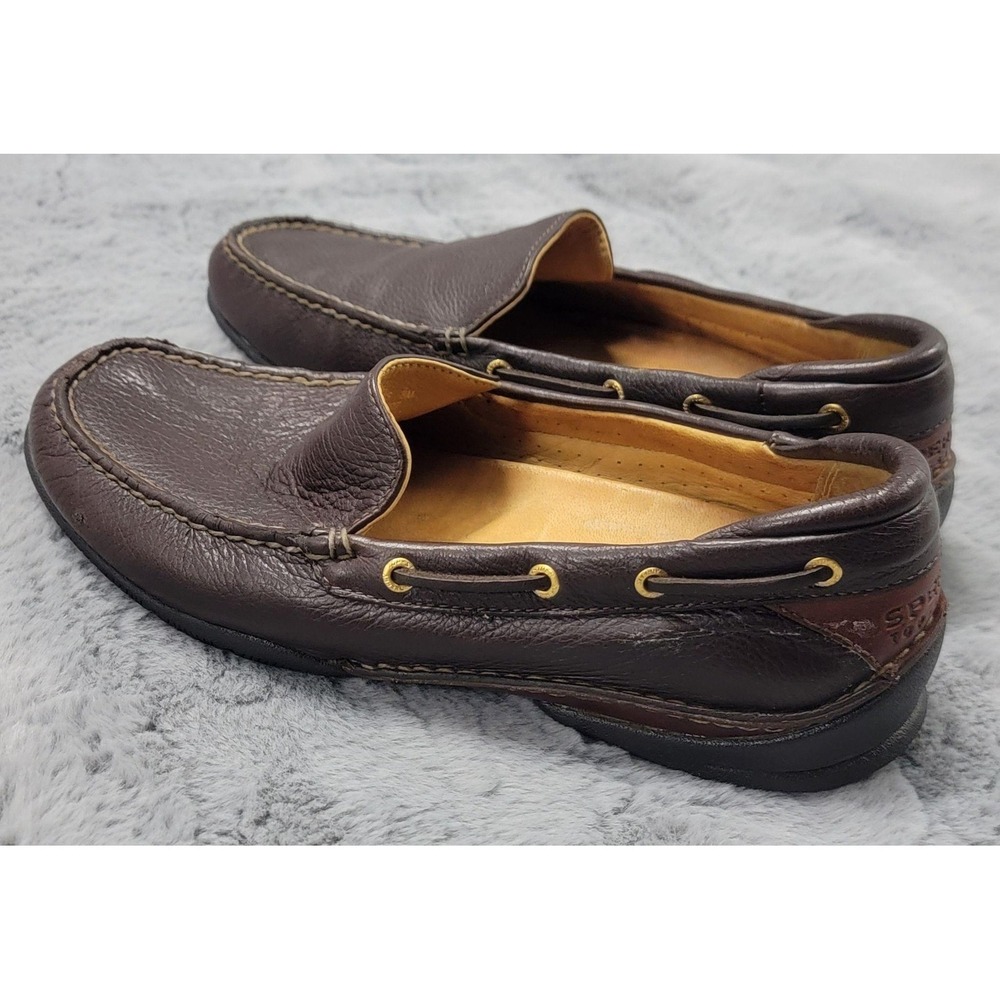 Sperry Top-Sider Gold Cup Shoes Mens 8 Brown Leather Boat Loafers Slip On